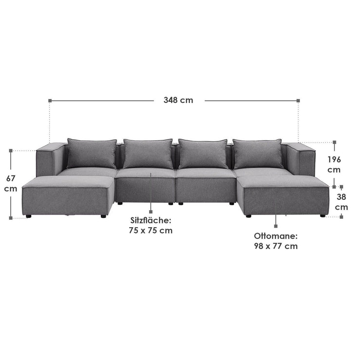 Canapé modulable Domas XXL - espace salon