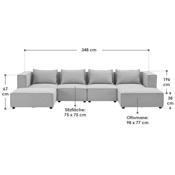 Canapé modulable Domas XXL - espace salon