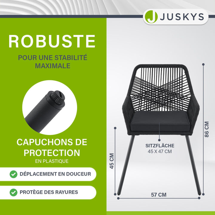 Chaises de jardin en corde Kastos