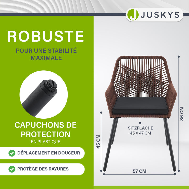 Chaises de jardin en corde Kastos