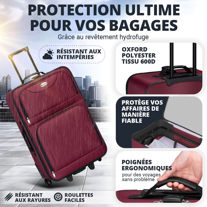 Ensemble de valises à roulettes de voyage Athènes