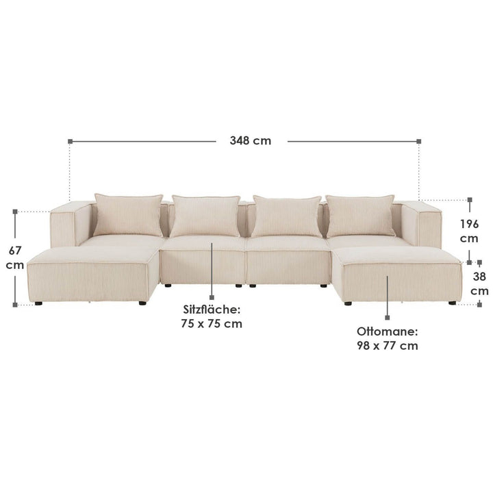 Canapé modulable Domas XXL - espace salon