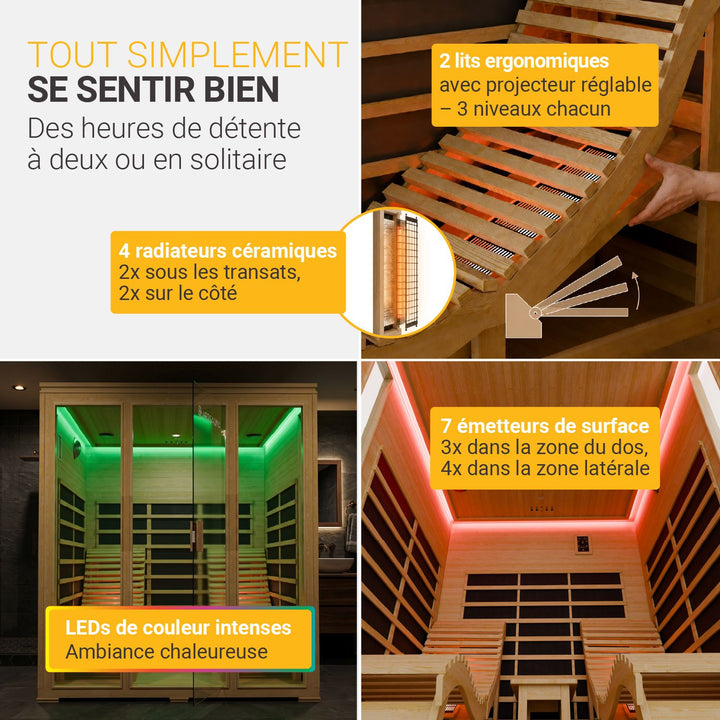 Cabine de sauna infrarouge Billund