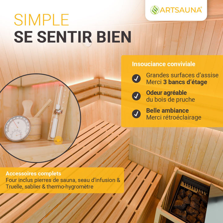 Sauna intérieur Espoo 150 Premium