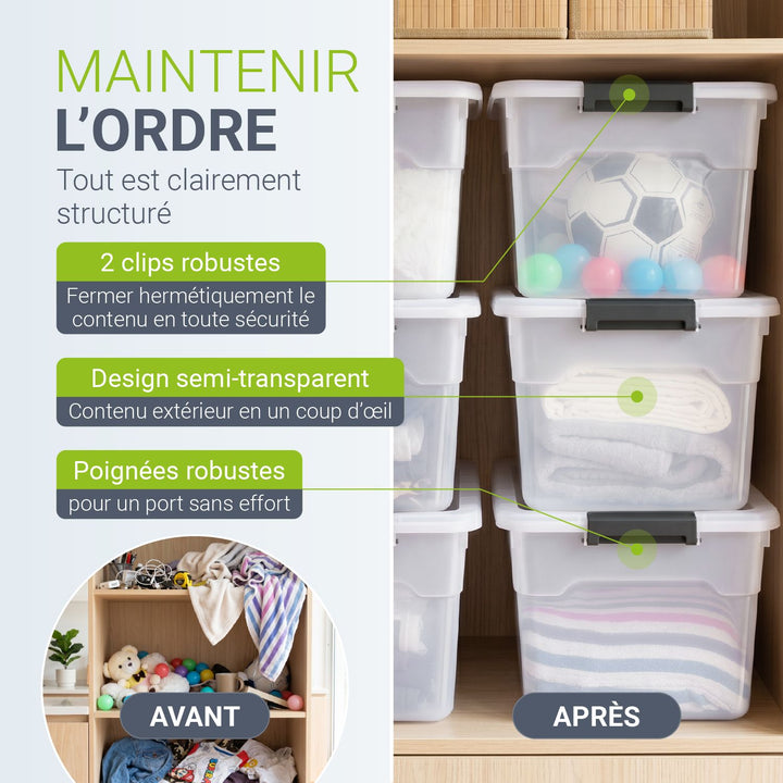 Boîte de rangement avec couvercle