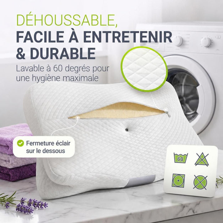 Oreiller cervical orthopédique en mousse à mémoire de forme