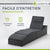 Chaise longue pliable en polyrotin Lamia