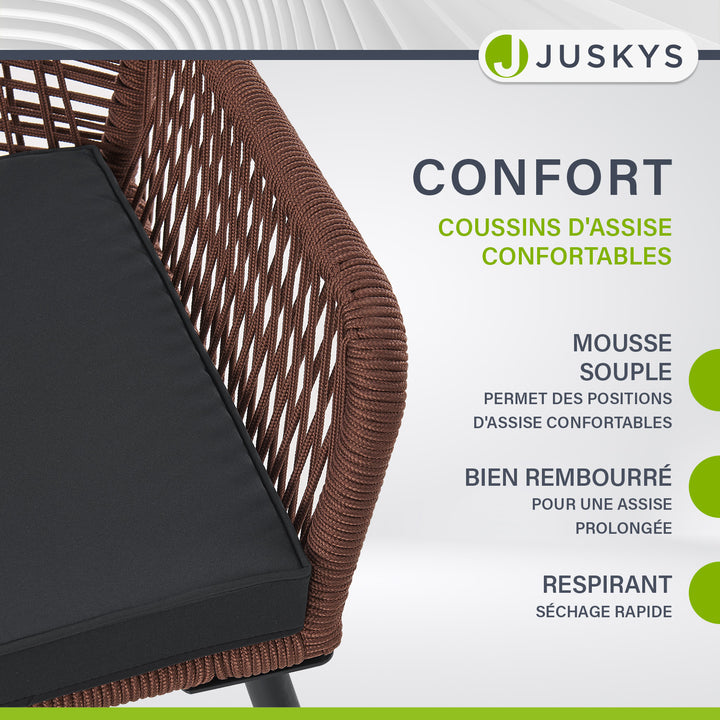 Chaises de jardin en corde Kastos