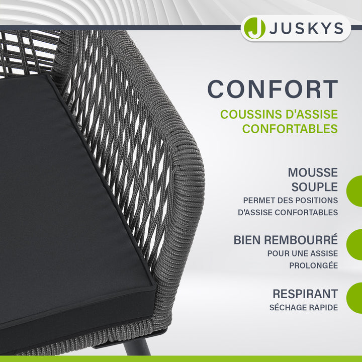 Chaises de jardin en corde Kastos