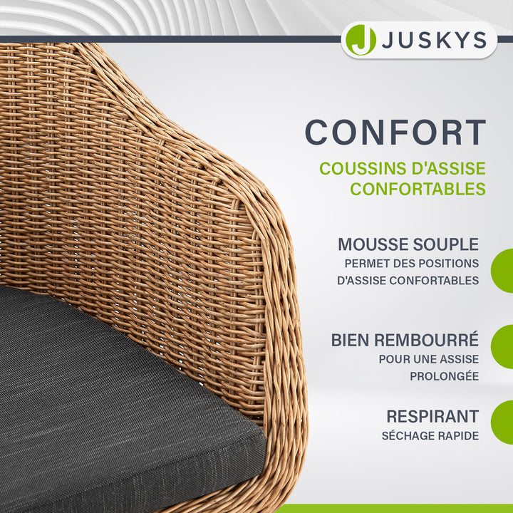 Chaise en rotin et osier Cody