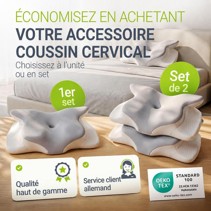 Oreiller cervical orthopédique en mousse à mémoire de forme