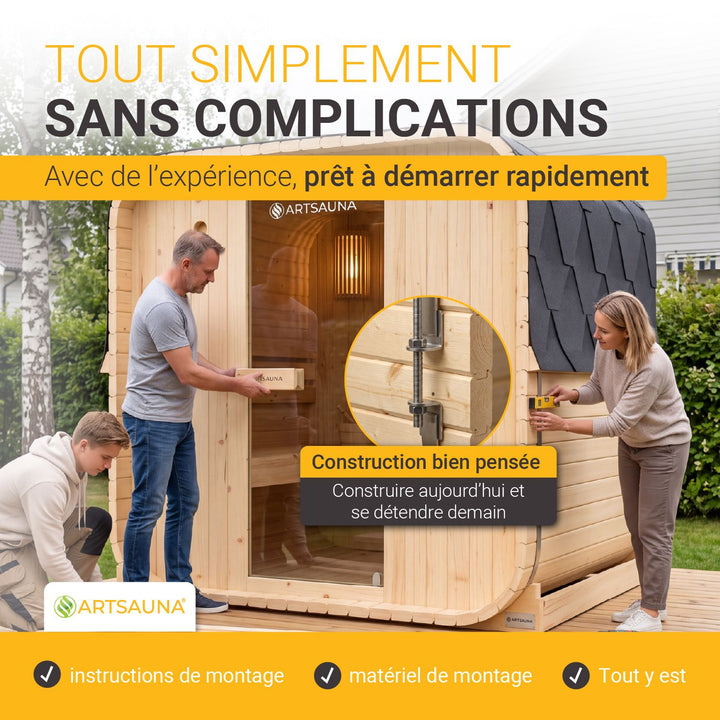 Place du sauna tonneau Nolvik