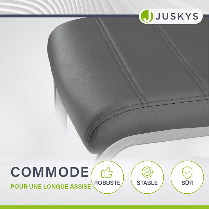 Chaise cantilever Vegas avec cuir artificiel