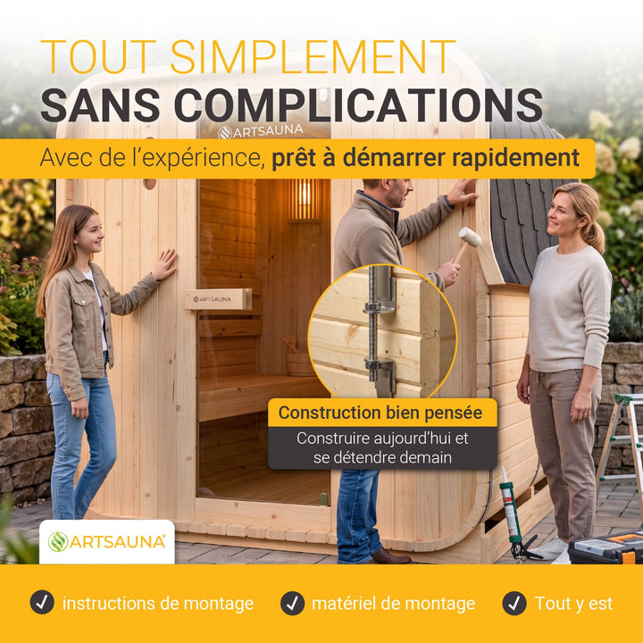 Place du sauna tonneau Nolvik