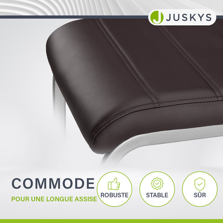 Chaise cantilever Vegas avec cuir artificiel