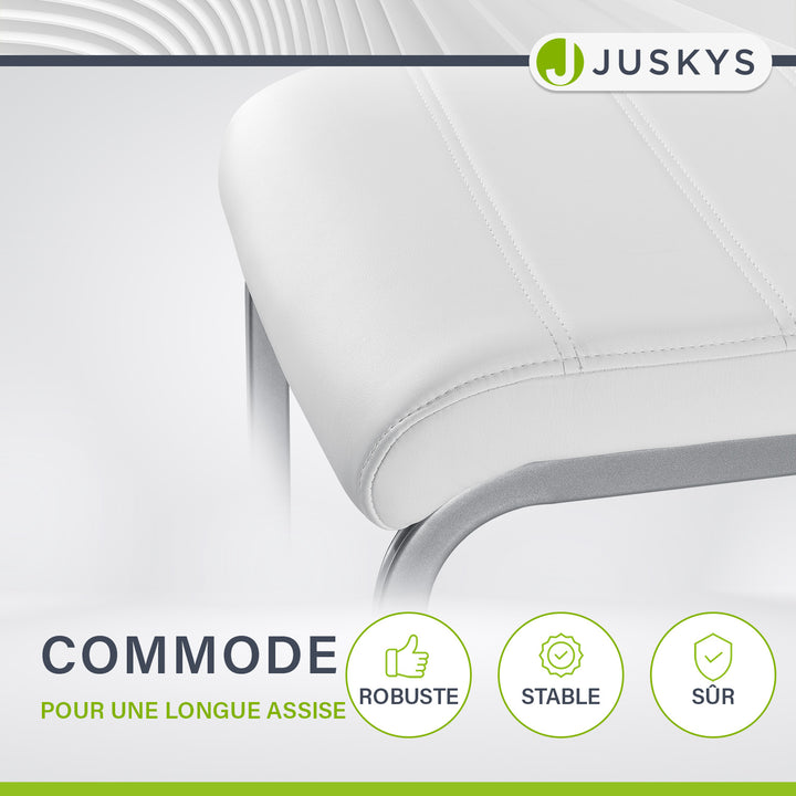 Chaise cantilever Vegas avec cuir artificiel