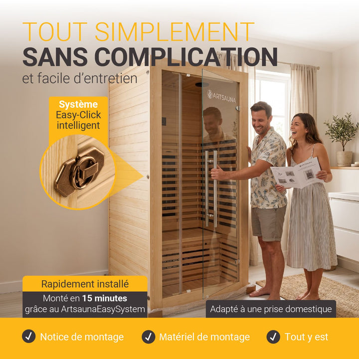 Cabine de sauna infrarouge Trondheim 90