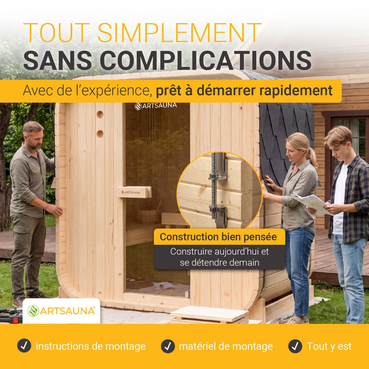 Place du sauna tonneau Nolvik