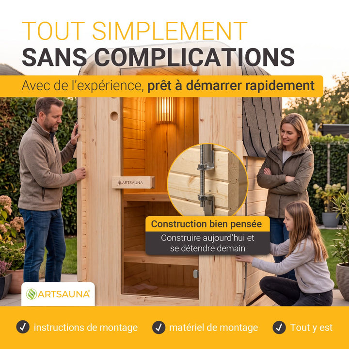 Place du sauna tonneau Nolvik