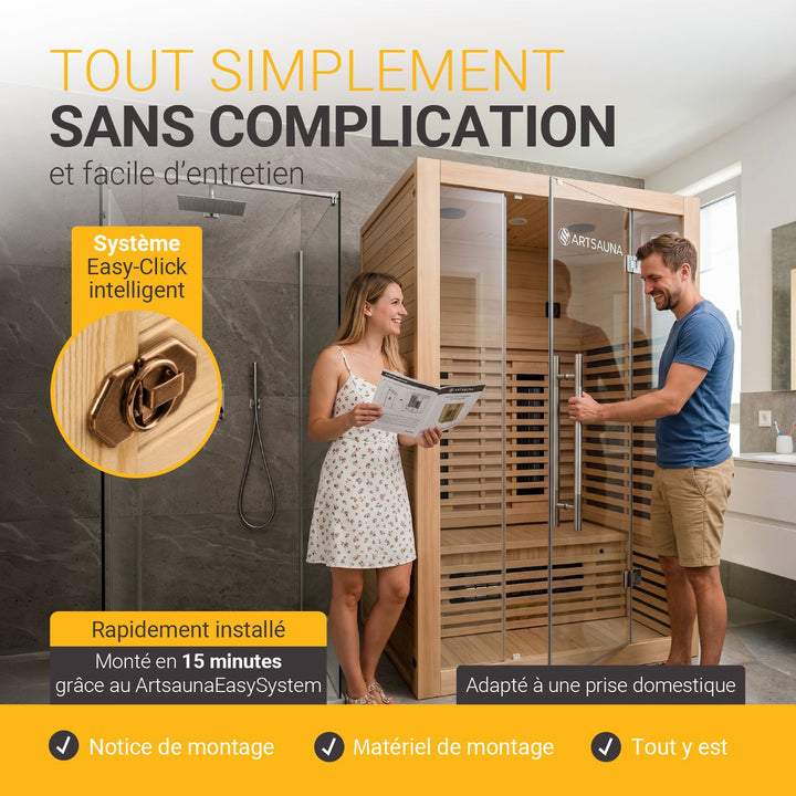 Cabine de sauna infrarouge Trondheim 120