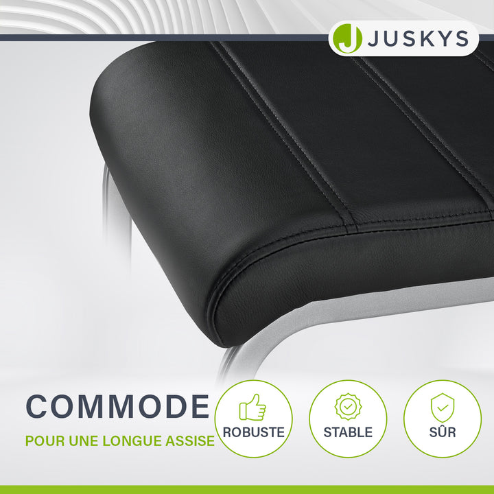 Chaise cantilever Vegas avec cuir artificiel