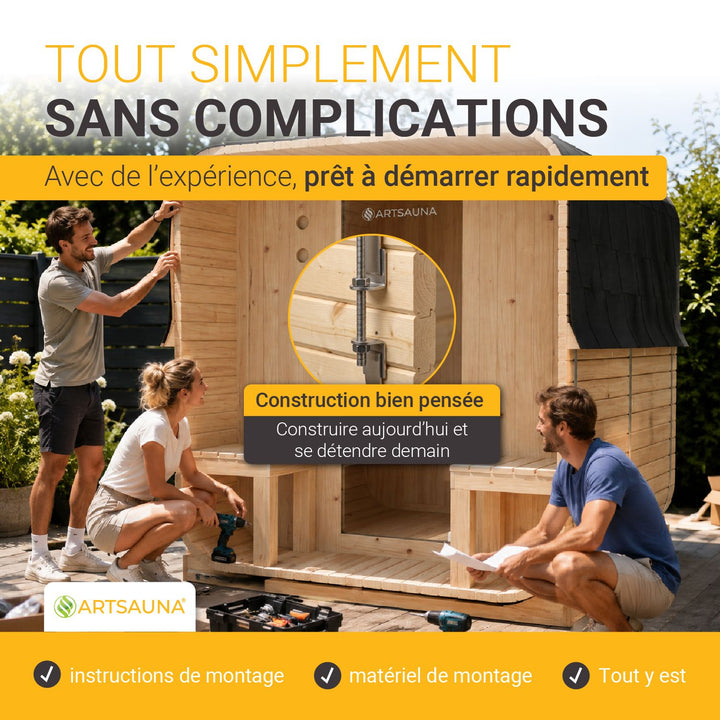 Place du sauna tonneau Nolvik