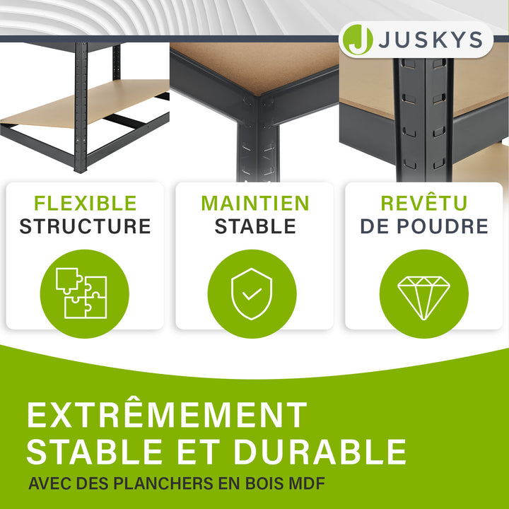 Ensemble de 2 à 8 étagères de rangement de base 180 x 90 x 40 cm