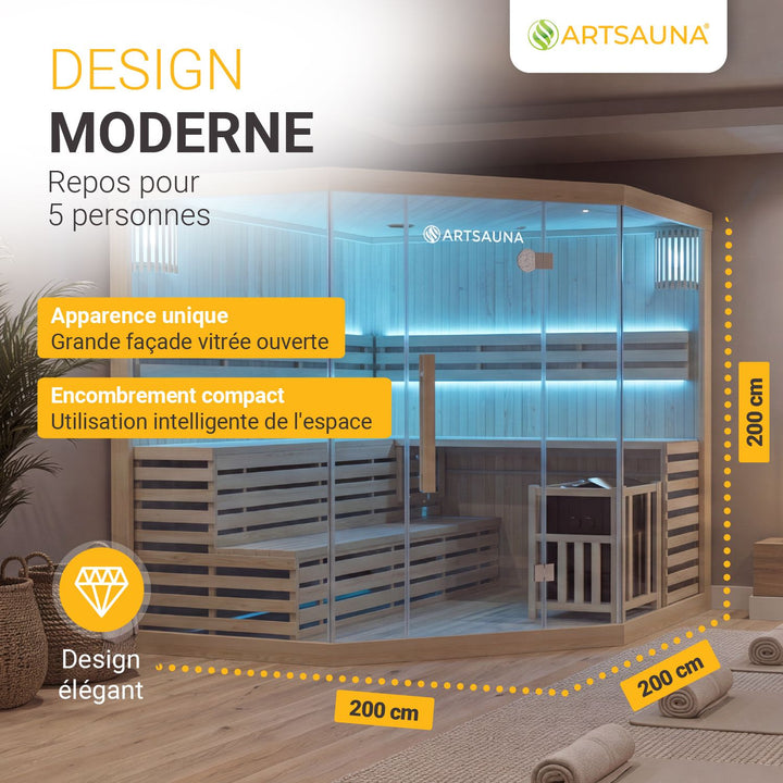 Sauna intérieur Espoo 200 Premium