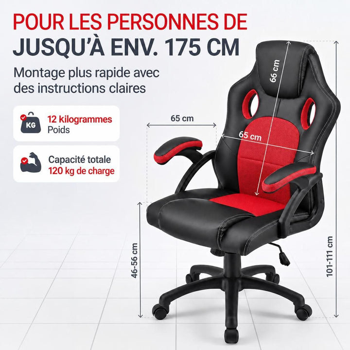 Chaise de bureau Racing Montréal