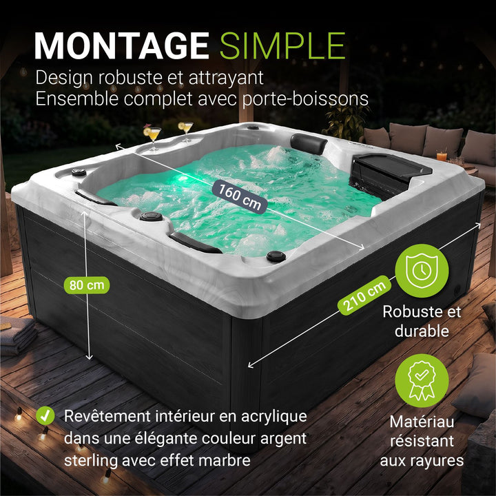 Oasis de bain à remous extérieur