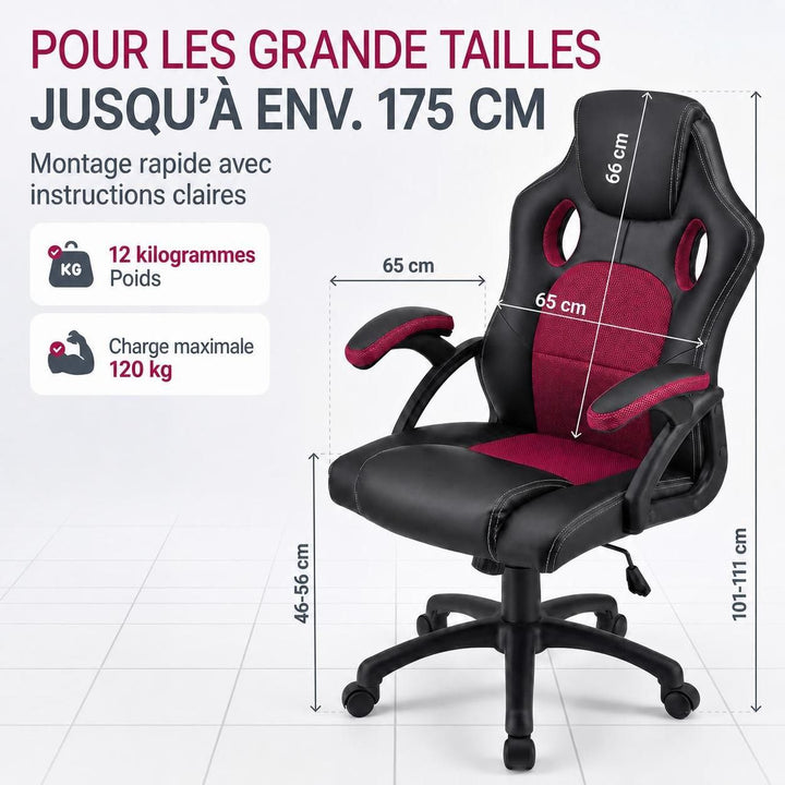 Chaise de bureau Racing Montréal