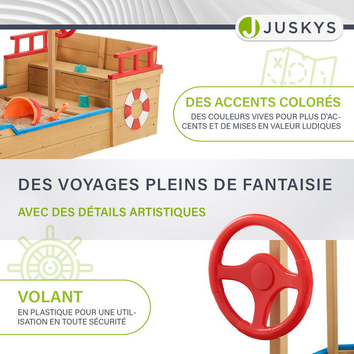Bac à sable Captain Pit - Bateau pirate en bois