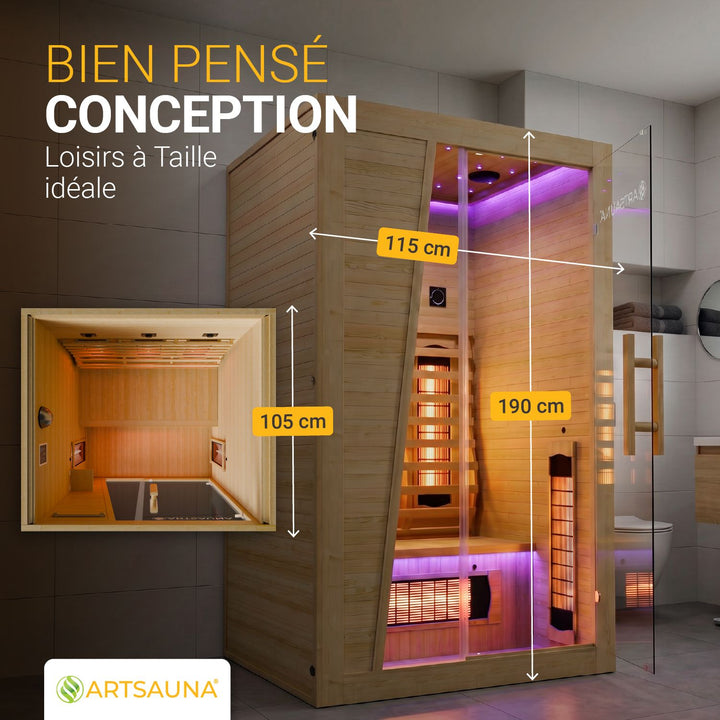 Cabine de sauna infrarouge Bergen 115