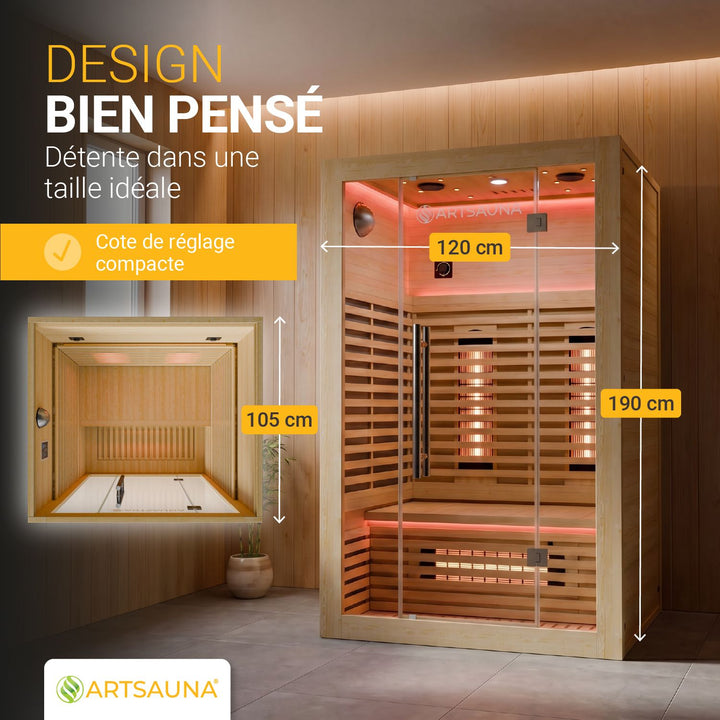 Cabine de sauna infrarouge Trondheim 120