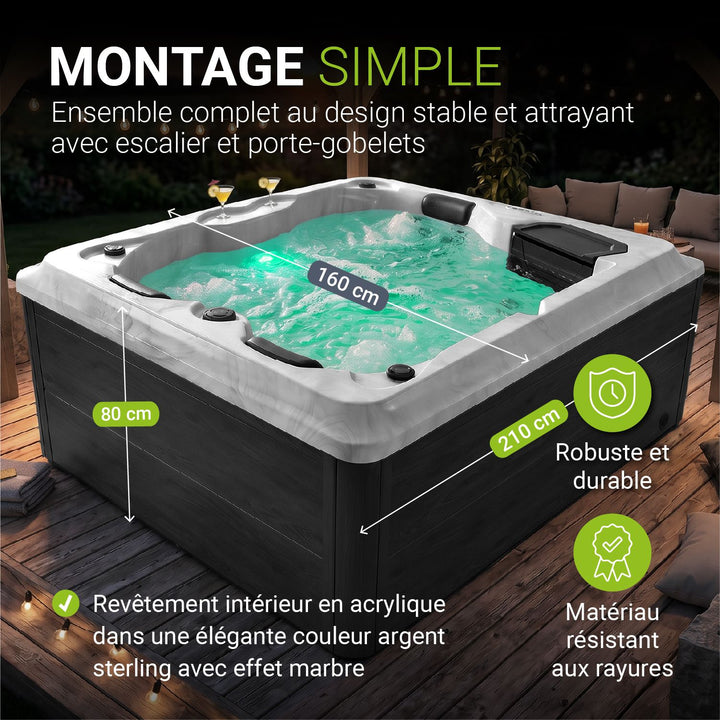 Oasis de bain à remous extérieur