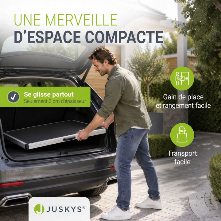 Table multifonctionnelle en aluminium en 3 parties