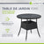 Table de jardin ronde en polyrotin Yoro