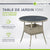 Table de jardin ronde en polyrotin Yoro