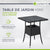 Table de jardin carrée en polyrotin Yoro