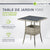 Table de jardin carrée en polyrotin Yoro