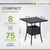 Table de jardin carrée en polyrotin Yoro