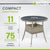Table de jardin ronde en polyrotin Yoro
