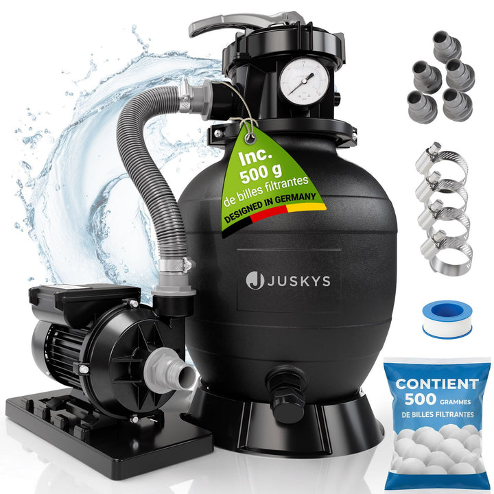 Système de filtration à sable pour piscines jusqu'à 30 000 litres