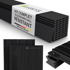 Lames de terrasse en WPC anthracite