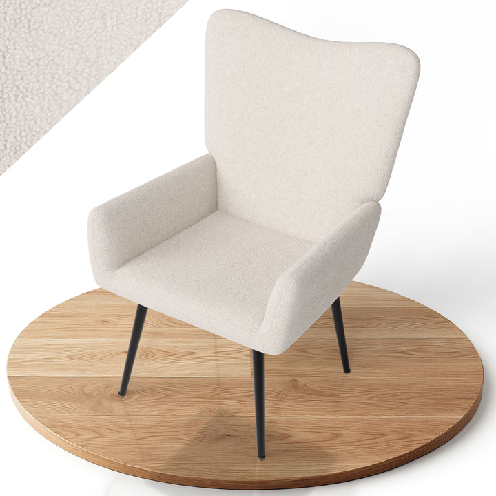 Fauteuil à oreilles avec tabouret Odense en option