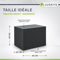 Table de chevet murale suspendue