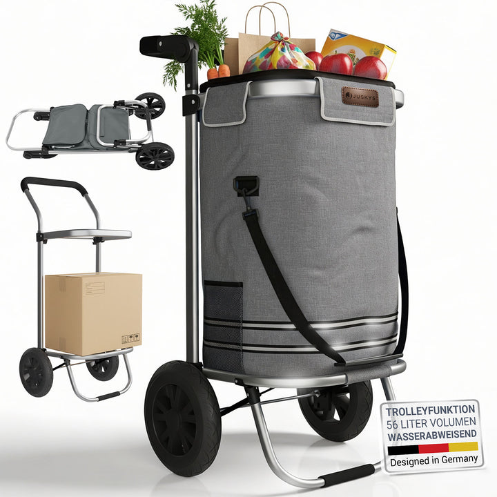 Chariot de courses 3 en 1 - Capacité 56 L