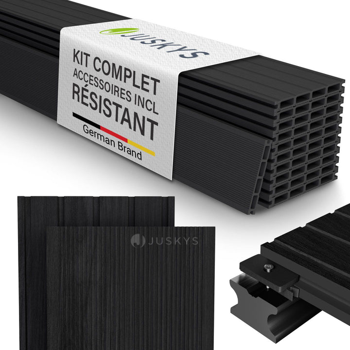 Lames de terrasse en WPC anthracite