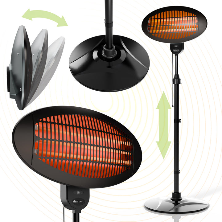 Radiateur infrarouge 2000W noir extérieur