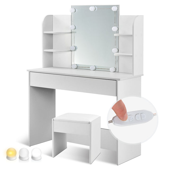Coiffeuse Bella avec tabouret Melly